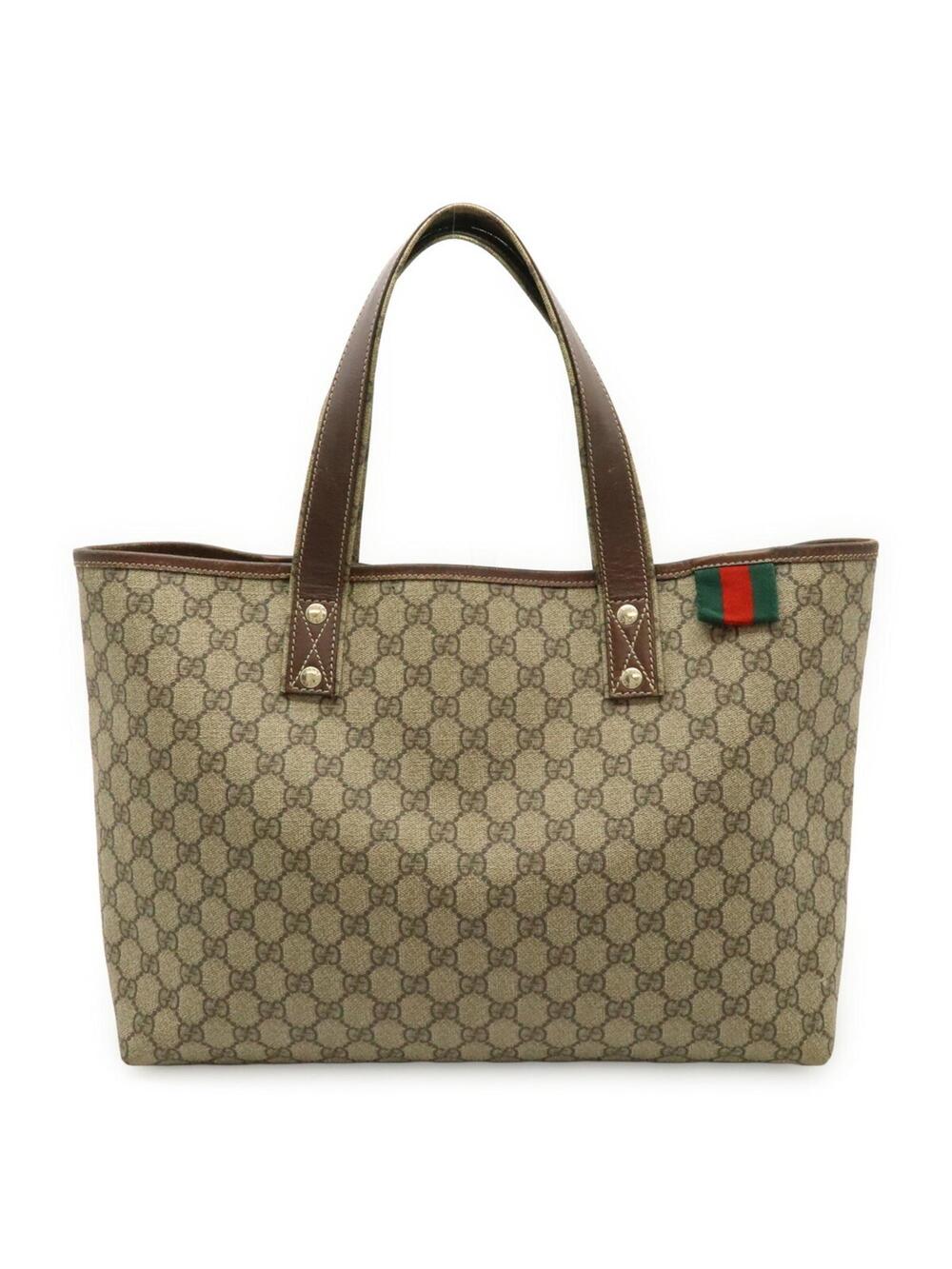 Gucci Web Loop Tote Gg Coated Canvas #375053G52B
